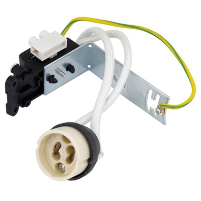 Lampholder GU10/GZ10 240v 50W c/w Clamp Connector Block, Earth Cable