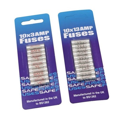 Plug Top Fuses 3Amp (10 pack)  - PRICED EACH